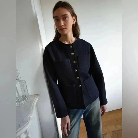 Gianfranco Ferre Vintage Raw Silk Gold Button Oversized Power Blazer Sz:38/US8 - Picture 12 of 15